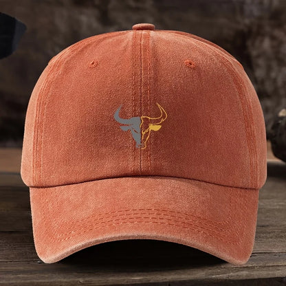 Fashionable Bull Head Printed Baseball Hat Multi functional Outdoor Leisure Fishing Hat Travel Sunshade Duck billed Hat