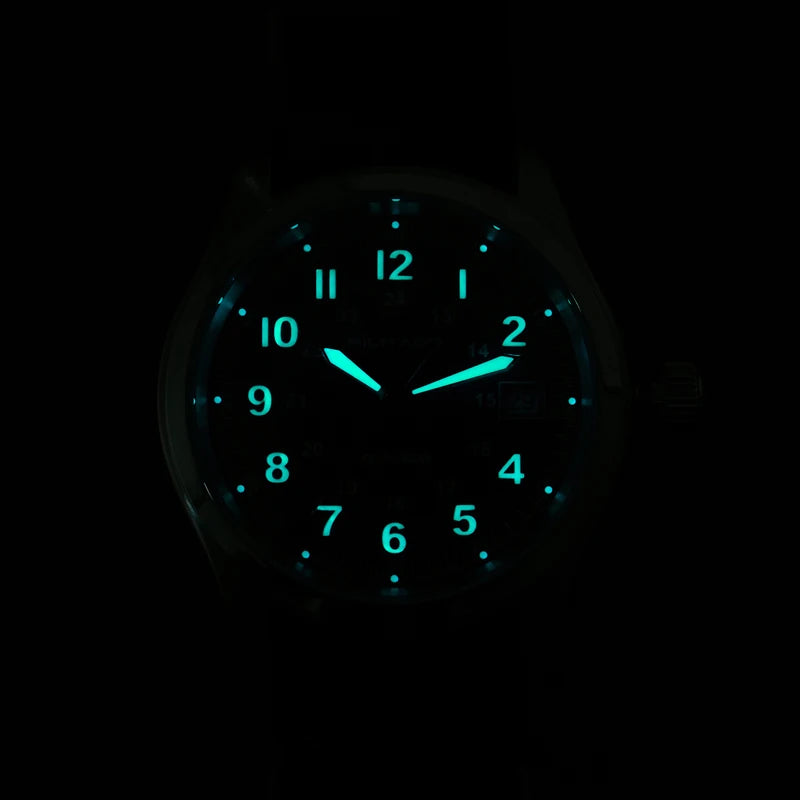 Militado ML08 Vintage Quartz Watch Ronda 515 Movement Ar Sapphire Mirror 38Mm Wrist Watch Date Super Luminous Waterproof Watches