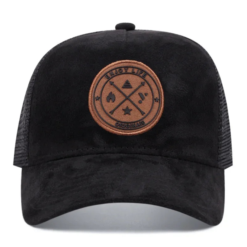 Summer Mesh Baseball Cap Women Men ENJOY LIFE Letter Patch Snapback Hat Casual Breathable Unisex Street Hip Hop Trucker Caps