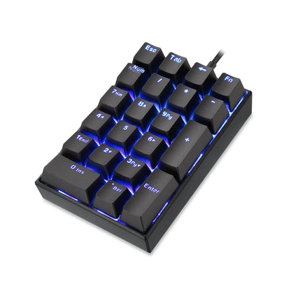 Motospeed K23 Mechanical Numeric Keypad USB Wired Numpad LED Backlight Gaming Keyboard Red Switch Extended Layout For PC Laptops