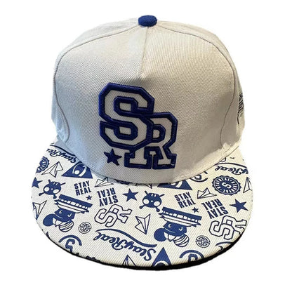 Men's Letter Embroidery All-match Flat Brim Baseball Cap Ladies Summer Hip Hop Hats Outdoor Shade Adjustable Casual Peaked Caps