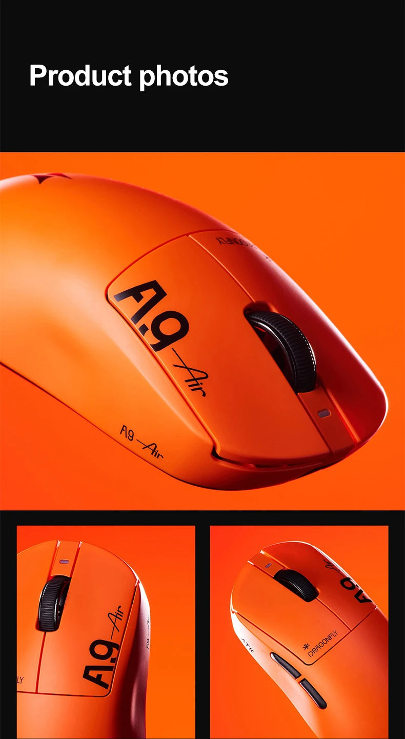 ATK Dragonfly A9 Ultimate Wireless Gaming Mouse A9 Air PAW3950 Ultra Lightweight Ergonomic E-sports Gamer FPS Mice CSGO A9 Ultra