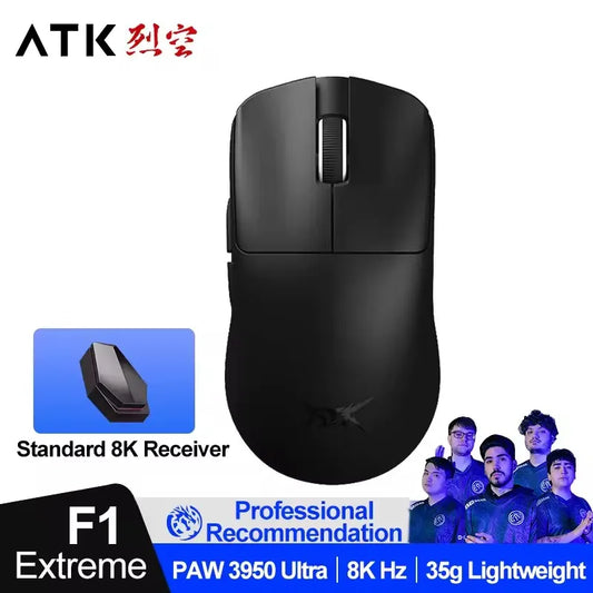ATK BlazingSky F1 Extreme Ασύρματο Gaming Ποντίκι PAW3950 Ultra Dual-Mode 8000Hz 35g Ελαφρύ Ποντίκι E-sports FPS