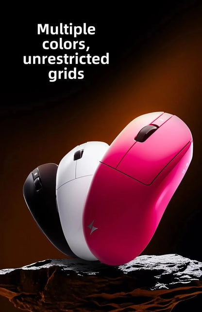 Ratón gaming inalámbrico Bluetooth ATK Dragonfly A9, diseño ergonómico, respuesta rápida, PAW3950 Ultra, 800mAh, ligero, 8KHz, esports
