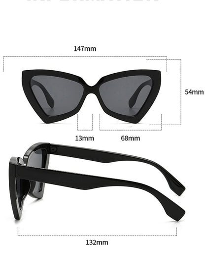 New Vintage Triangle Polygon Sunglasses Women Men Vintage Glasses Retro Cat Eye Sun Glasses Female Male Eyewear Eye Glasses