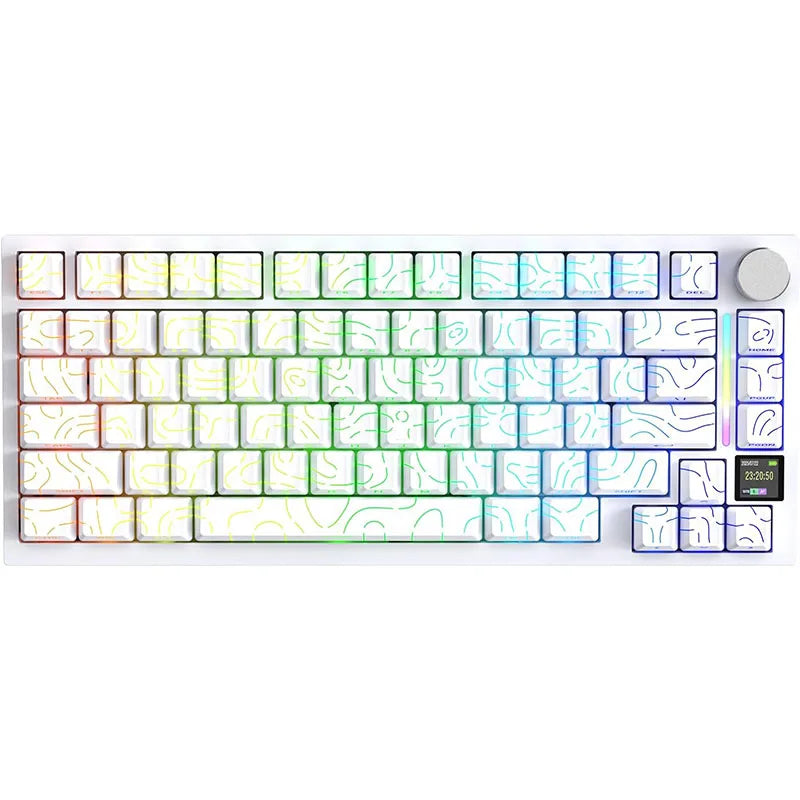 ATTACK SHARK X820 75% Ultra Wireless Mechanical Keyboard with TFT Smart Display & Knob, Hot Swappable, RGB South Facing LED
