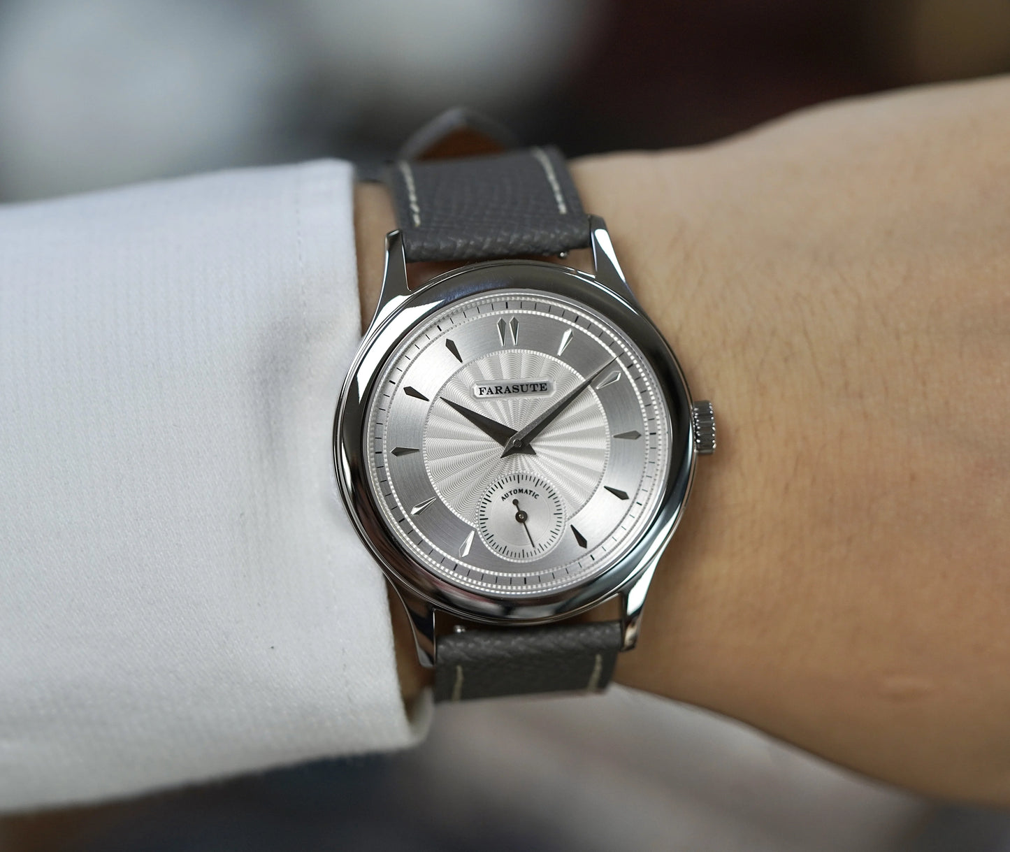FARASUTE Luxury Mechanical Watch 316L Stainless Steel Case Hangzhou Customized Movement Small Second Hand Dial reloj hombre Gift