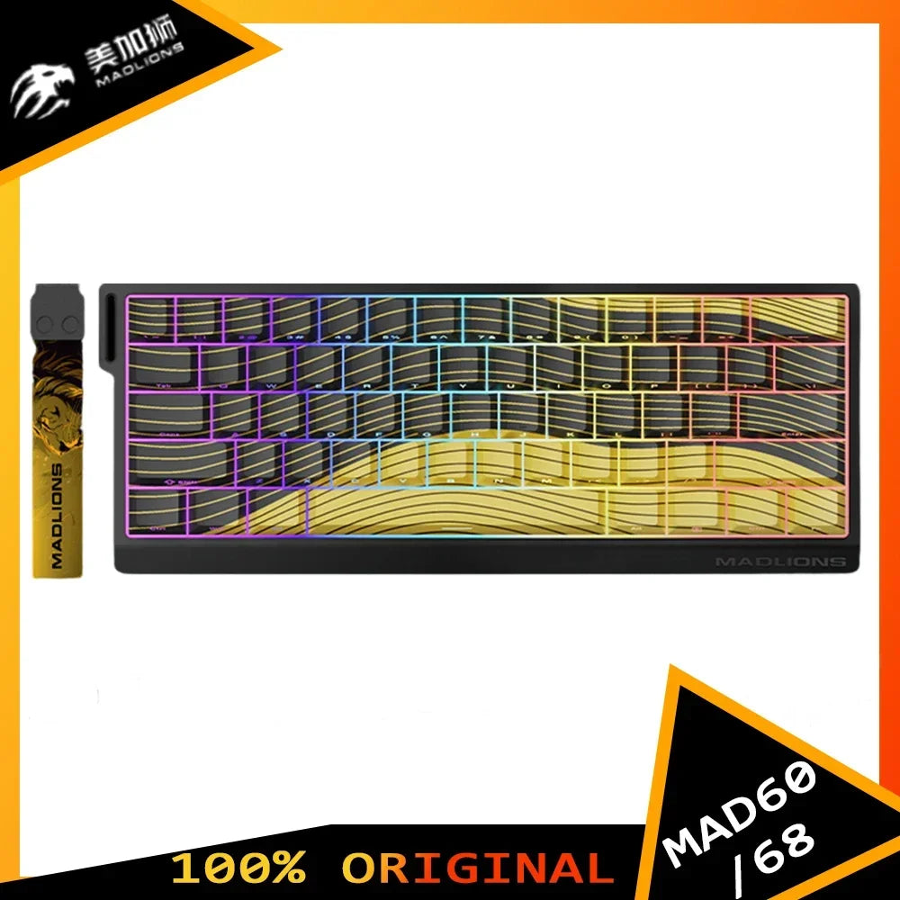 FGG Madlions Mad60 Mad68 He Mechanical Keyboard Magnetic Switch 8k Wired RGB Hot Swap Custom Keyboard Esport Game Gift Accessory