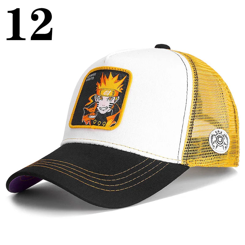 New Dragon Ball DRAGONBALL Mesh Cap Cartoon Mesh Cap Men And Women Baseball Cap Fashion Patch Trucker Cap