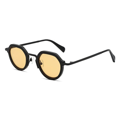 ChicOptix Fashionable Retro Acetate and Metal Sunglasses Unisex Luxury Brand Designer Style UV400 UV Protection Outdoor Casual