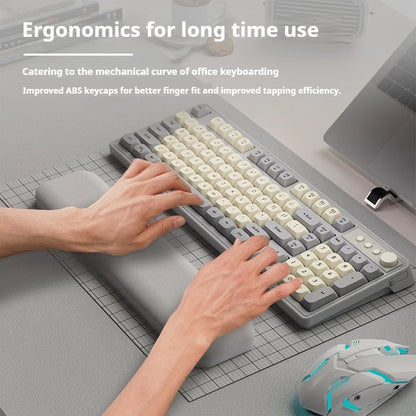 EWEADN G98 Gaming Office Keyboard, film with rainbow Backlit USB Wired Computer External Quiet, Digital area,Digh appearance