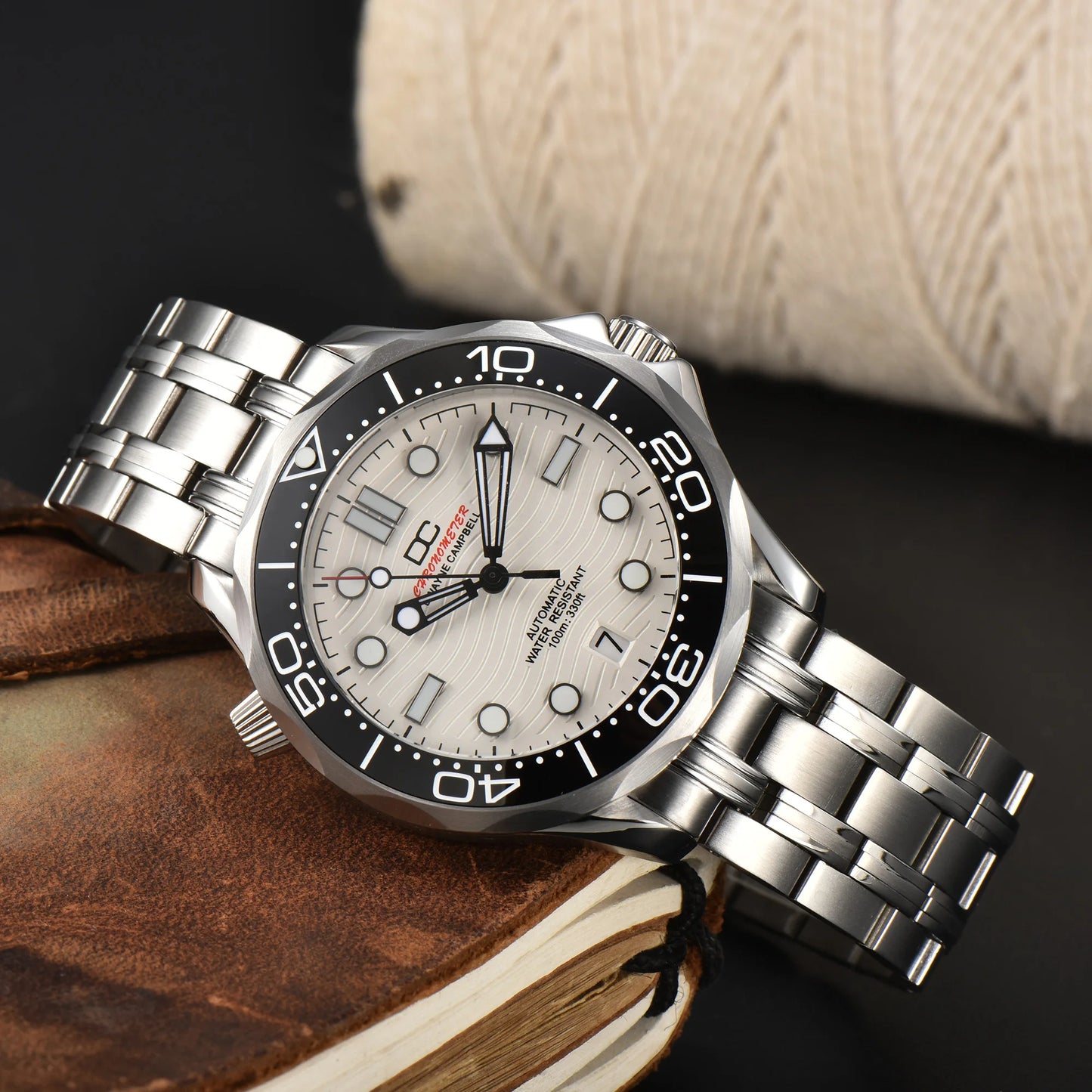 DWAYNE CAMPBELL Reloj mecánico automático de lujo para hombre NH35, bisel de cerámica, resistente al agua, reloj de pulsera clásico de negocios