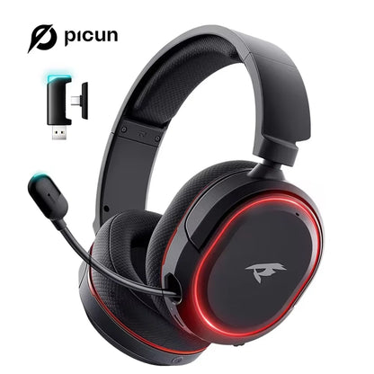 Picun G2 Kabelloses Gaming-Headset Bluetooth 5.3 – 7.1-Surround-Sound, Gaming-Kopfhörer mit 5ms niedriger Latenz und ENC-Mikrofon für PC, PS5, PS4, Switch & Mobilgeräte