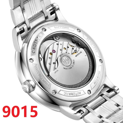 CADISEN Ultra-thin Mechanical Wriswatch Japan MIYOTA 9015 Top Brand Luxury Single-dome Sapphire Crystal  Automatic Watch Man