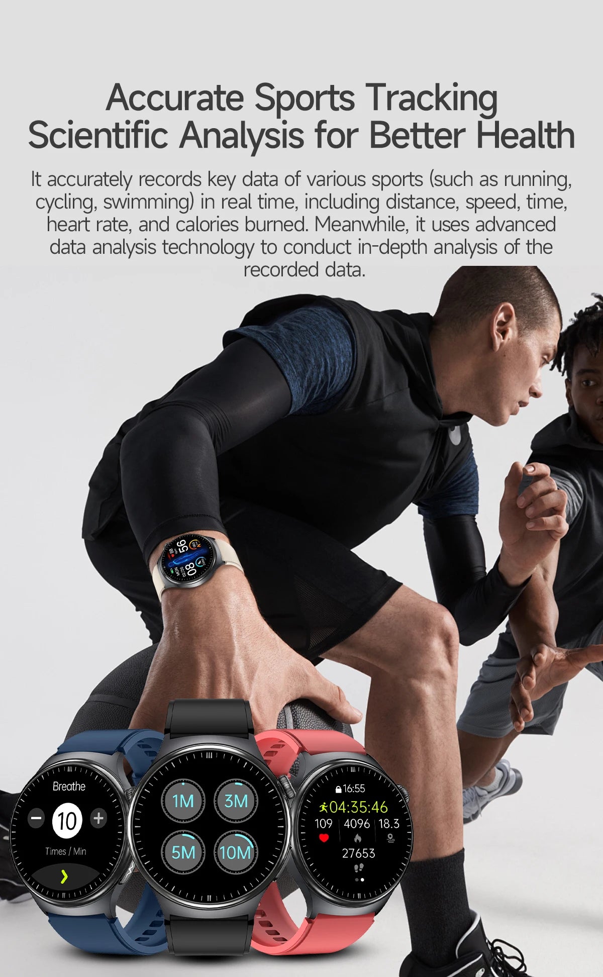2026New AI-Diagnosis Care Smartwatch ECG+PPG Accurate Uric Acid Blood Pressure Body Fat Five organ Fitness Waterproof Smartwatch