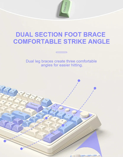 AULA S99 독거미 키보드 Membrane KeyboardWireless Bluetooth Wired Three Mode RGB Gamer Keyboards Office Typing Mute 99 Keys