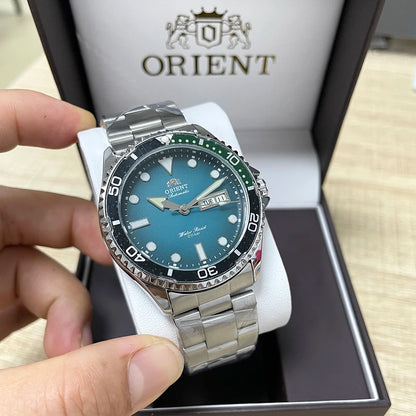 Orient Automatic Diver Watch Men 200M Waterproof Multi-Color Dial Stainless Steel Wristwatch