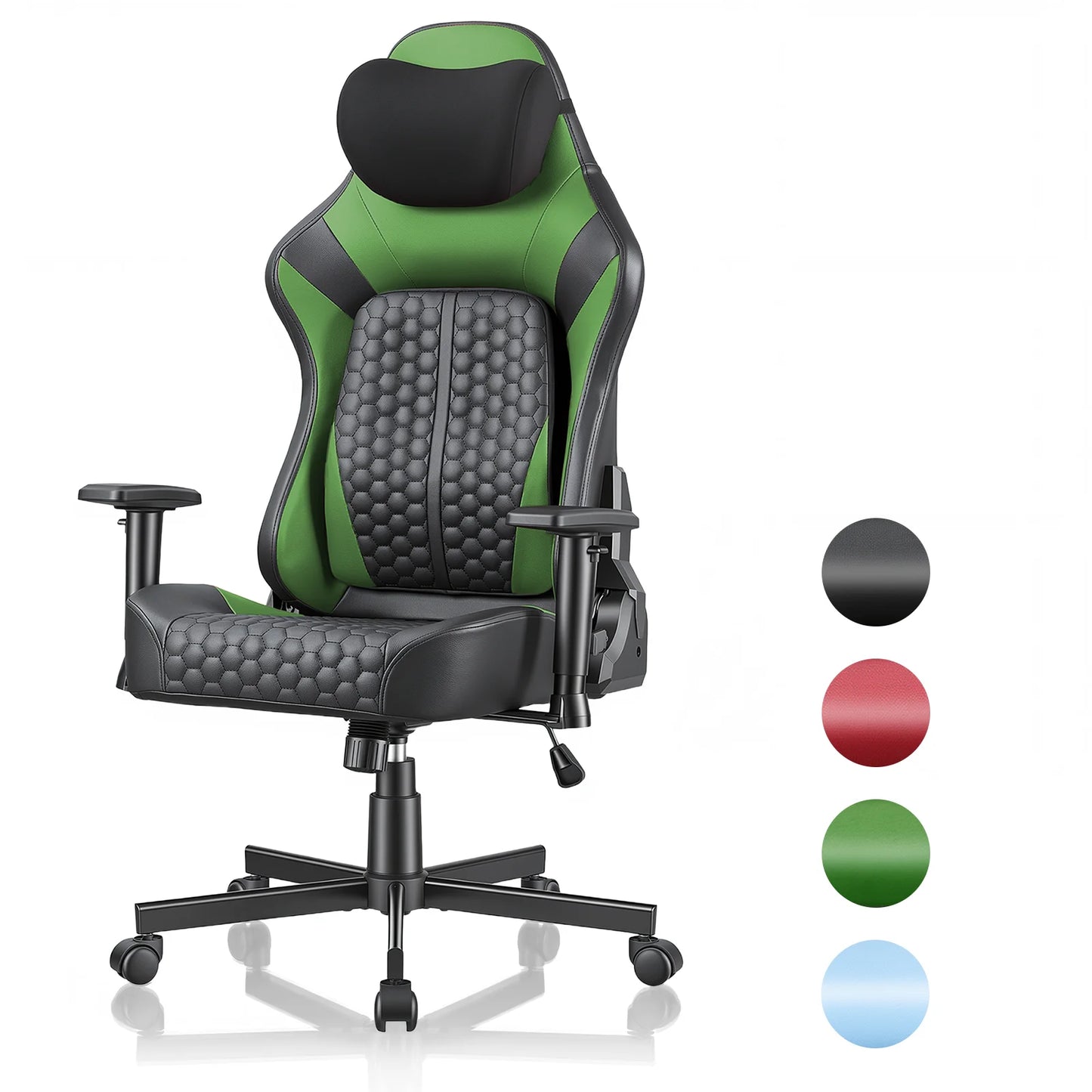 Devoko Gaming chair with 6-35 ° adjustable lumbar support, thickened and wide seat cushion, ergonomic desk chair
