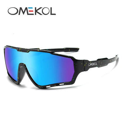 OMEKOL New UV400 Cycling Sunglasses Men Women Softball Fishing Hiking Running Eyewear Outdoor Goggles Baseball Sport Sun Glasses