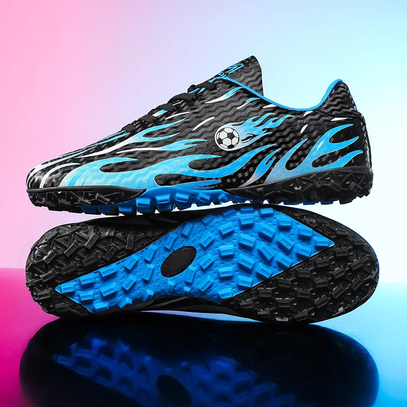 Chaussures de football professionnelles pour enfants et hommes, chaussures de sport à tige basse avec soutien de la cheville, pour jeunes, entraînement et matchs, antidérapantes et durables