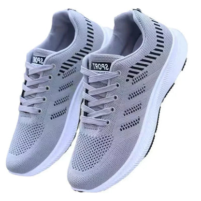 Men's Casual Running Shoes 2025 with Outdoor Anti-Slip Design Gray Flat Sports Shoes Black Fashionable Low-Priced Men's Shoes