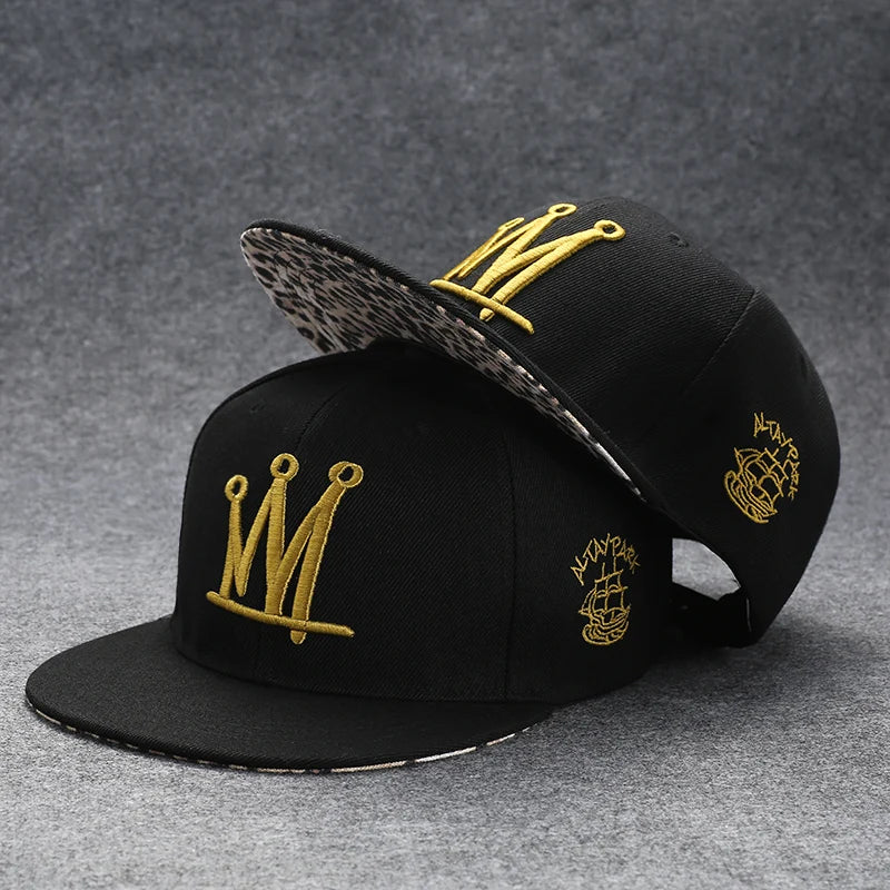 Men's Letter Embroidery All-match Flat Brim Baseball Cap Ladies Summer Hip Hop Hats Outdoor Shade Adjustable Casual Peaked Caps