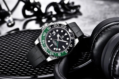 PAGANI DESIGN 40MM GMT Watches for Men Luxury Sapphire AR Mechanical Watch Ceramic Bezel Automatic 100M Waterproof Gift watch
