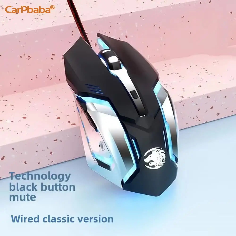 Carpbaba G3 Wired Gaming Mouse Silent Click Pink Mechanical Gaming Mouse for PC, Laptop, MacBook, Office & Esports