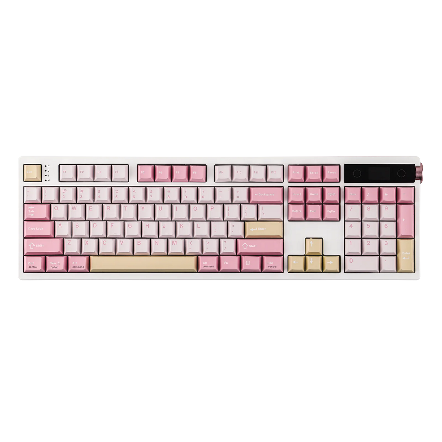 EPOMAKER TH108 PRO 100% Full-Sized Hot-Swap Wired/BT/2.4Ghz Wireless Mechanical Keyboard with Screen & Knob 10000mAh Battery