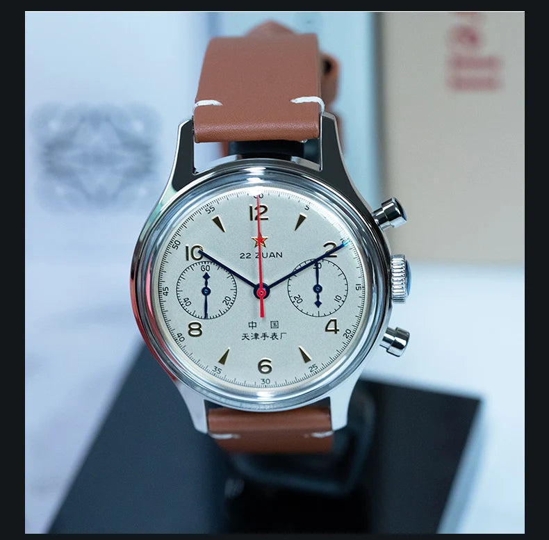 Seagull 1963 International Edition Men's Mechanical Watch Pilot Clock ST1901 Retro Chronograph Wristwatch Air Force Aviation New