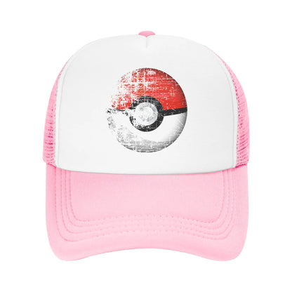 Destroyed Pokemon Pokeball Trucker Cap Men Women Outdoor Hat Trucker Worker Cap Fishing Hat Adjustable Mesh Baseball Caps Summer
