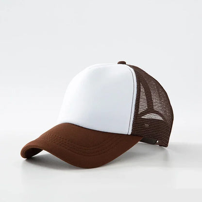 Custom Hat with Logo Printing Polyester Mesh Trucker Hat Adjustable Dad DIY Logo Baseball Cap for Men Women