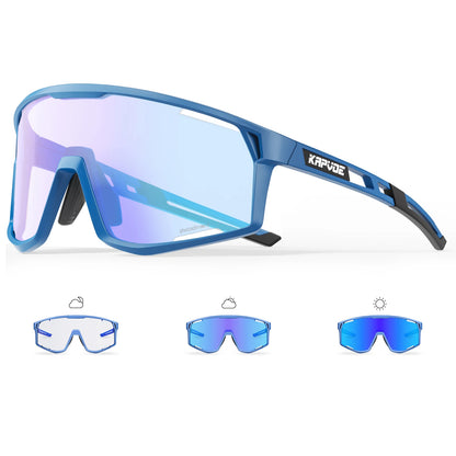 KAPVOE Men Women Road Bike UV400 Goggles Mountain Sports Eyewear Outdoor Photochromic Cycling Sunglasses Bicycle Cycling Glasses