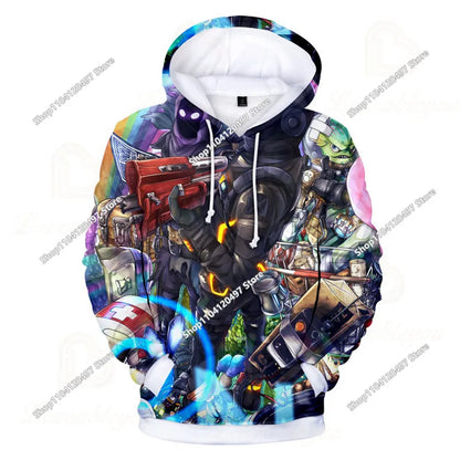 Hanorac cosplay Fortnite, hanorac unisex cu glugă imprimat 3D, jachetă casual, jachetă anime, jachetă kawaii, îmbrăcăminte pentru copii, cadouri