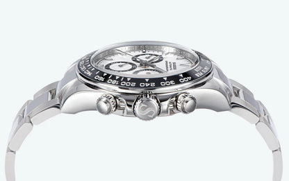 Sugess Diving Men's Watch Panda Automatic Mechanical Chronograph Peacock SL4801 Movement Wristwatch Waterproof Ceramic Bezel New