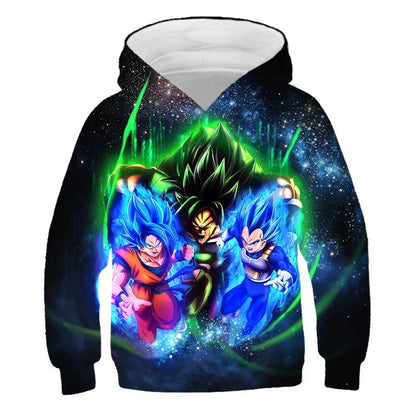 2025 Autumn Cool Dragon Ball Z Kids Boys Sweatshirts Children Casual Boy Hoodies Pullover Anime Dragon Ball Hoodie Hooded Coats