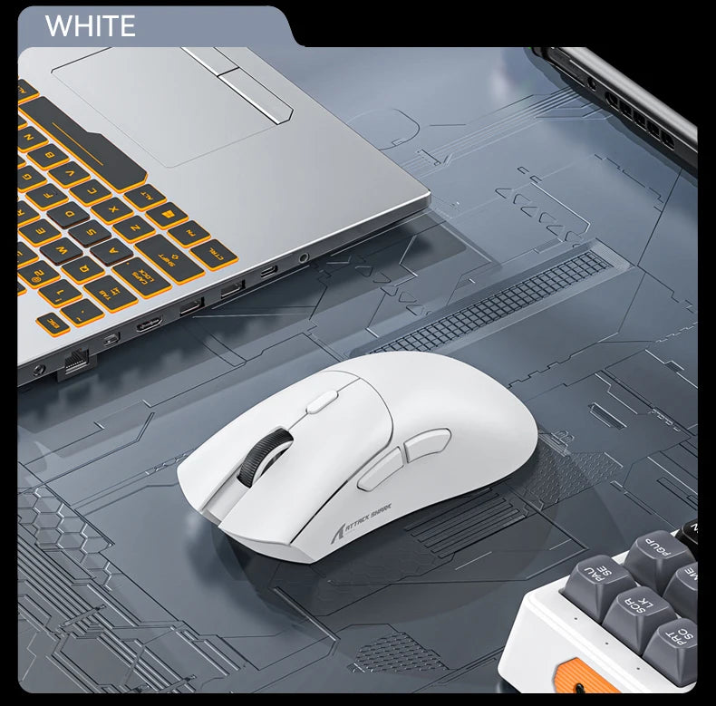 Attack Shark R1 Tri-Mode 2.4g-BT-Wired, PAW3311 18000DPI, 59g Lightweight Gaming Mouse