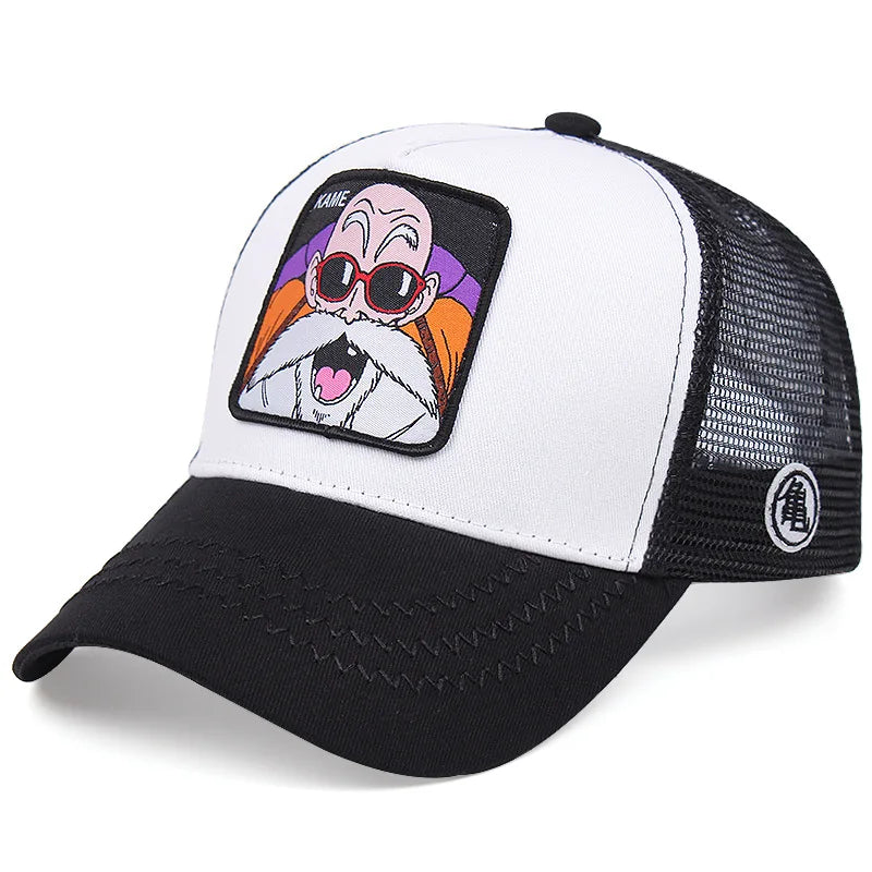 New Dragon Ball DRAGONBALL Mesh Cap Cartoon Mesh Cap Men And Women Baseball Cap Fashion Patch Trucker Cap