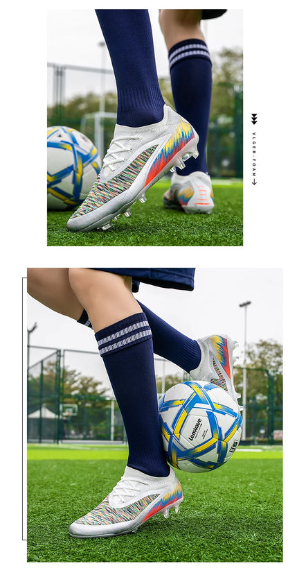 New Men Football Boots Training Ultralight Outdoor Drop Shipping Soccer Shoes Cleats Shoes Soccer Long Spikes FG Non-Slip