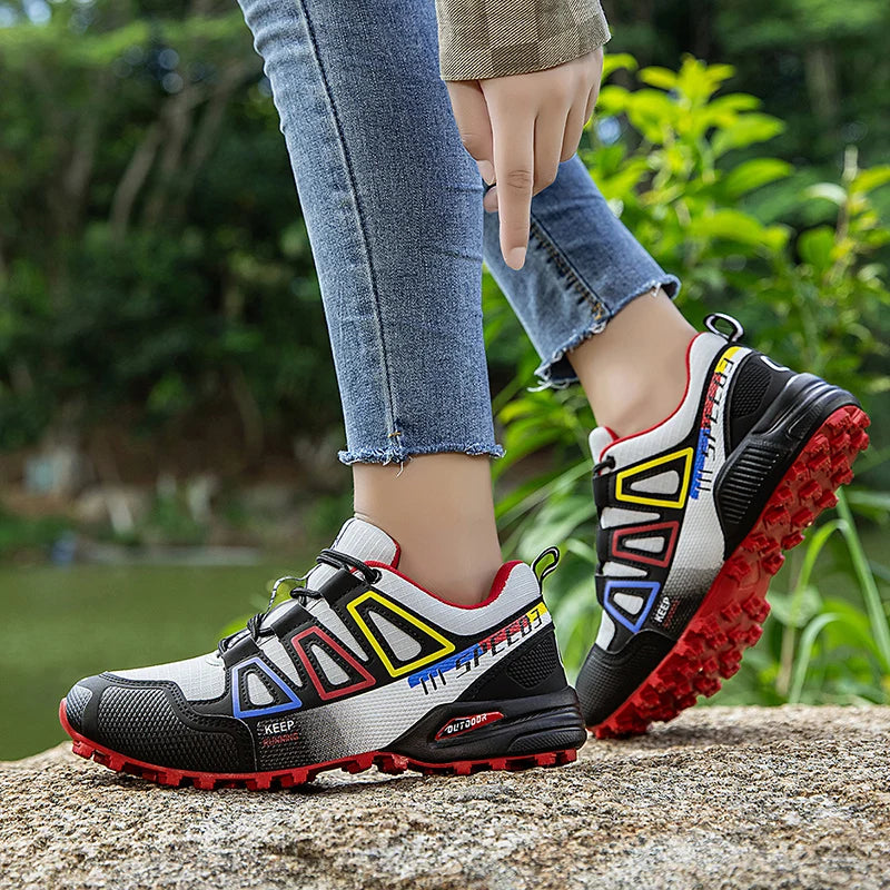 Hiking Shoes Women's Outdoor Hiking Sports Shoes, Non-slip Hunting Tactical Shoes, Breathable Lace-up Climbing Shoes, Cycling
