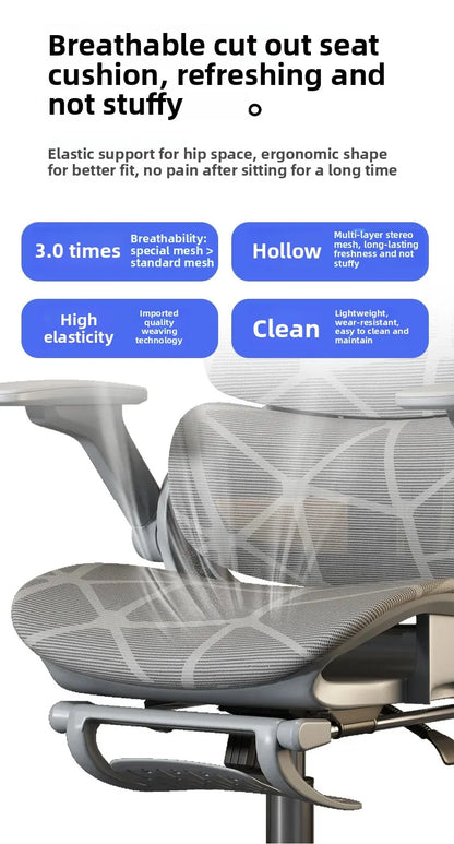 Air Titan Full Mesh Office Computer Gaming Ergonomic Three Zone Lumbar Support Student Desk Chair with Good Ventilation Design