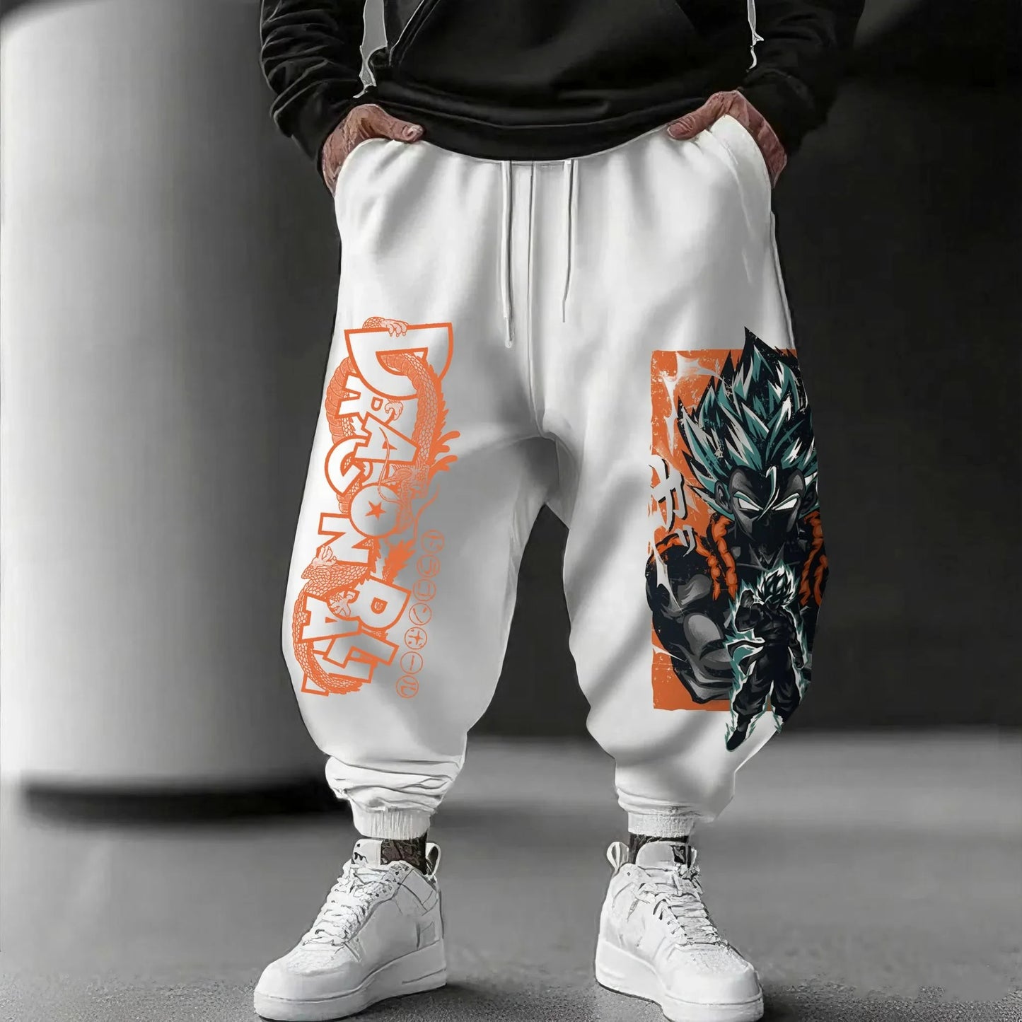Pantalones deportivos Dragon Ball GOKU de animación japonesa 2025, estilo americano holgado de otoño, cálidos leggings de algodón para hombre y mujer