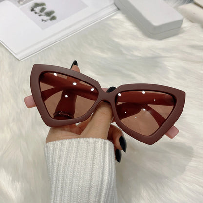 New Vintage Triangle Polygon Sunglasses Women Men Vintage Glasses Retro Cat Eye Sun Glasses Female Male Eyewear Eye Glasses