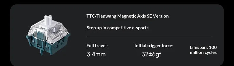 MCHOSE ACE 60 Pro ACE68 V2 Customized Magnetic Axis Gaming Mechanical Keyboard Wired Hot Swap 0.08ms 0.001mmRT 8KHz 256K SOCD/RS