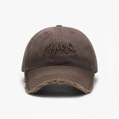 Letter Three-dimensional Embroidery Soft Top Rough Edge Men's BaseballCap European and American Fashion Versatile Cap Adjustable