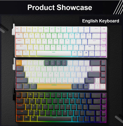 E-YOOSO Z686 RGB USB 60% Mini Slim Mechanical Gaming Wired Keyboard Red Switch 68 Keys Russian Brazilian Portuguese for Compute