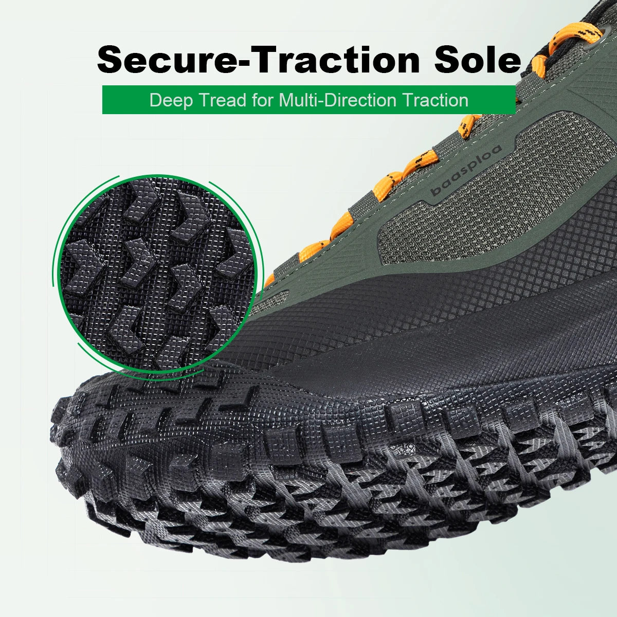 Baasploa Men Hiking Shoes High Quality Comfort Soft Waterproof Male Trekking Sneakers Resistant Non-slip Outdoor Climbing Shoes