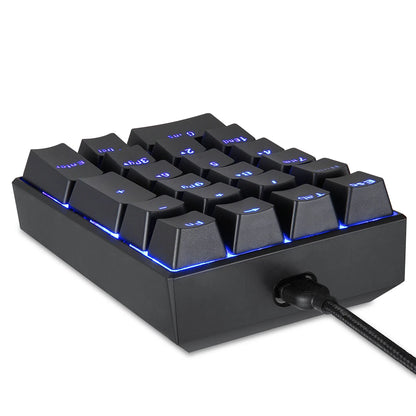 Motospeed K23 Mechanical Numeric Keypad USB Wired Numpad LED Backlight Gaming Keyboard Red Switch Extended Layout For PC Laptops