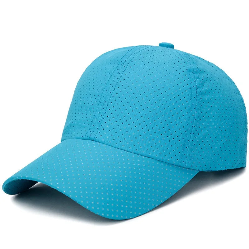 New Women Men Quick-Drying Spring Summer Baseball Cap Solid Breathable Snapback Hat Casual Fishing Sun Cap Hat For Women Men