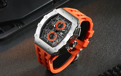 TSAR BOMBA Neue TB8204 Uhr für Herren, Japanisches Quarz-Chronographenwerk, 50M wasserdichte Armbanduhr, modische Sportuhr, luxuriöses Geschenk für Herren